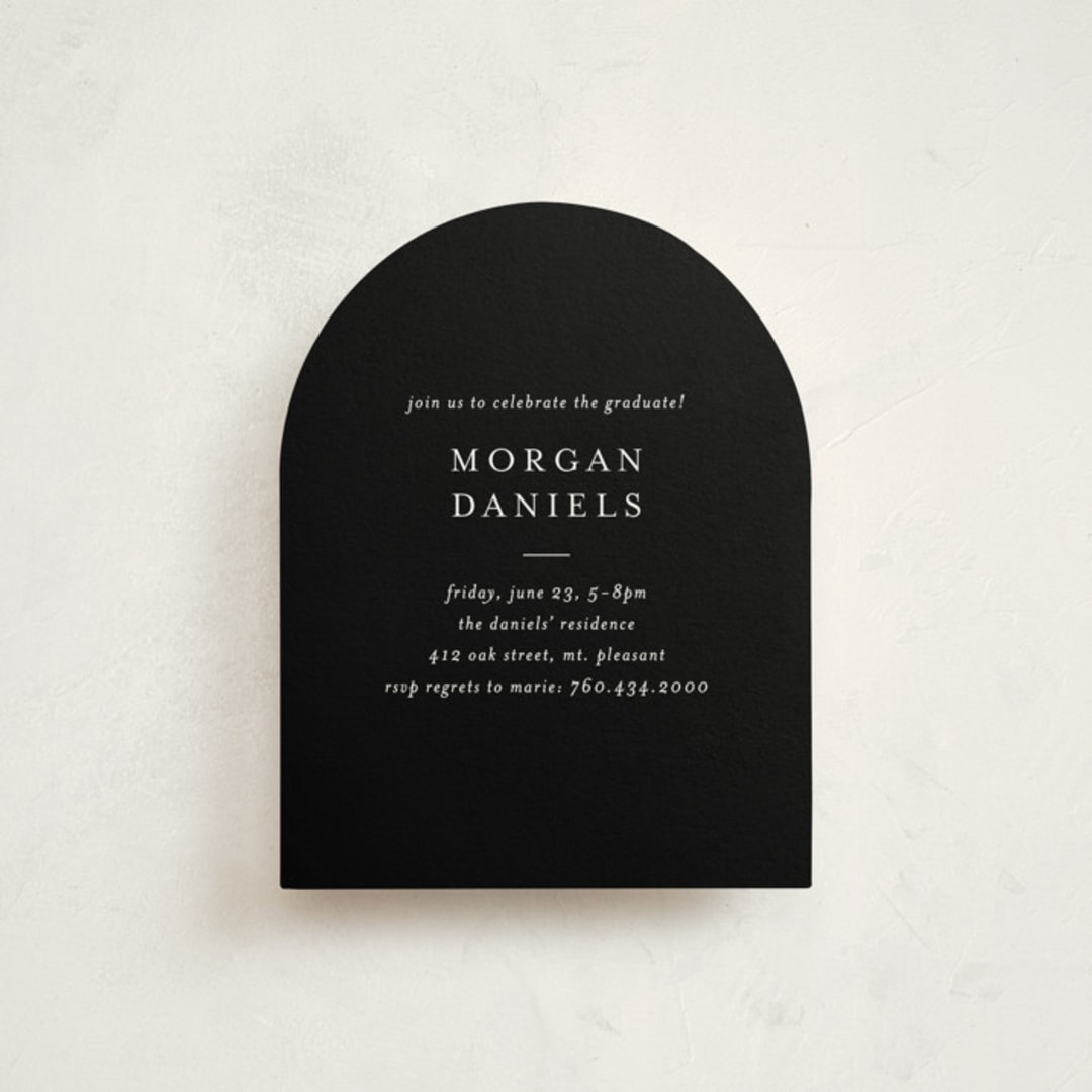 "Candid Date" - Graduation Insert Cards in Tuxedo by Carolyn MacLaren - Front