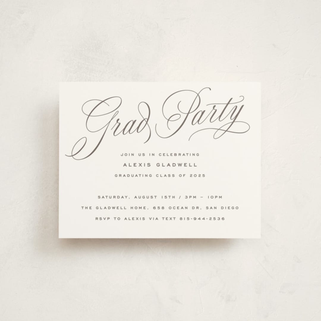 "Ebb and Flow" - Graduation Insert Cards in Cloud by Hooray Creative - Front