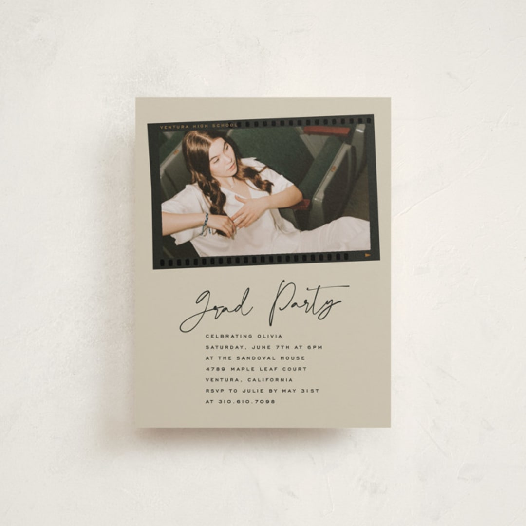 "proof sheet" - Graduation Insert Cards in Almond by Kamala Nahas - Front