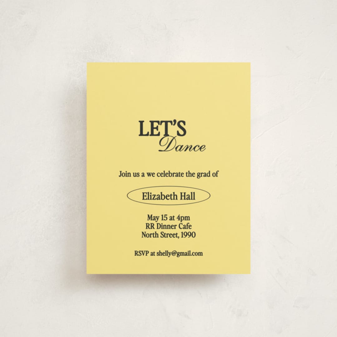"Good Times Co." - Graduation Insert Cards in Butter by Helena Vitto - Front