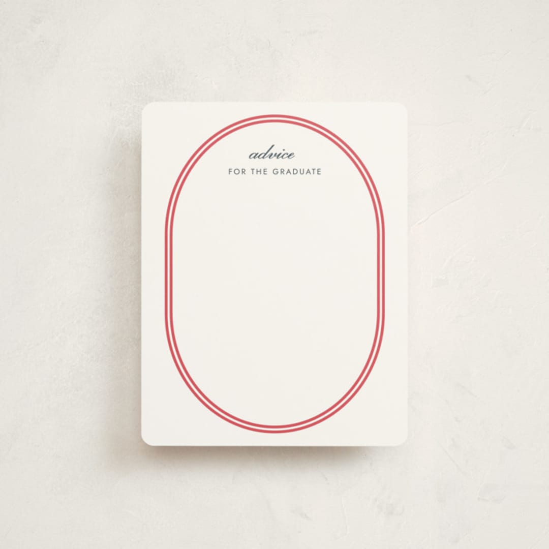"Bocce" - Graduation Insert Cards in Cherry by Megan Davis - Front