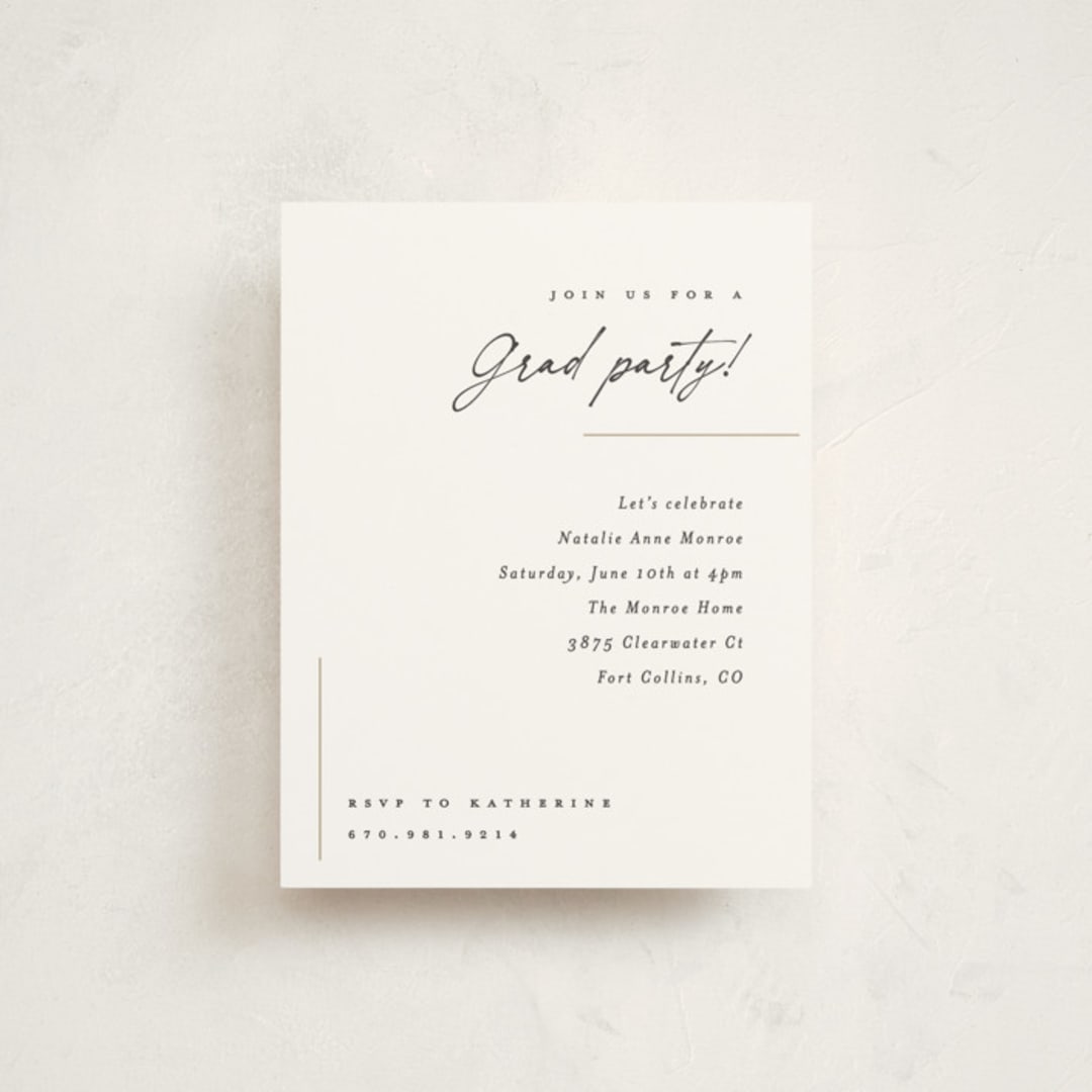 "clean" - Graduation Insert Cards in Cotton by Carolyn Nicks - Front