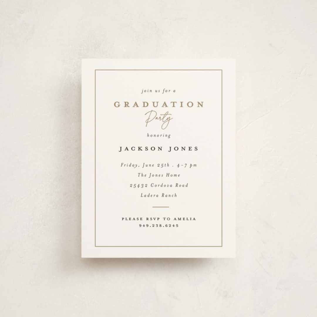 "Straight Arrow" - Graduation Insert Cards in Truffle by Joanna Griffin - Front