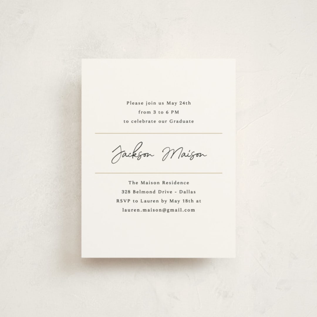 "Balance" - Graduation Insert Cards in Freshwhite by Kaydi Bishop - Front
