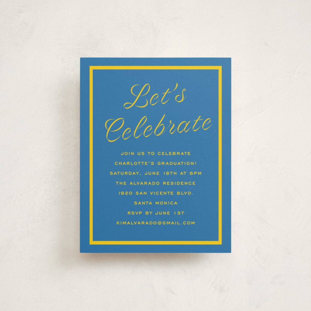 "cotillion" - Graduation Insert Cards in Ocean by Megan Davis - Front