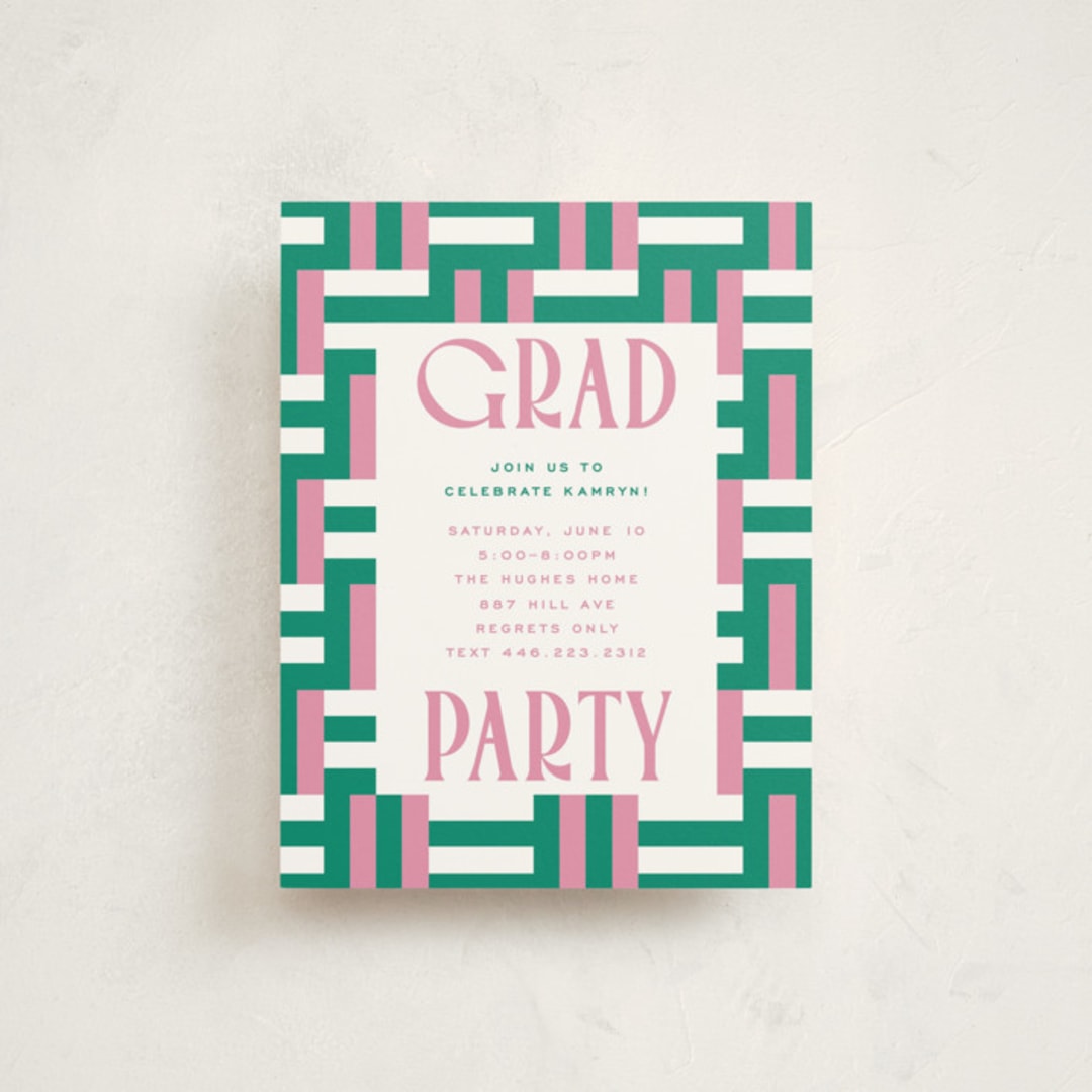 "Kamryn" - Graduation Insert Cards in Emerald by Erin German - Front