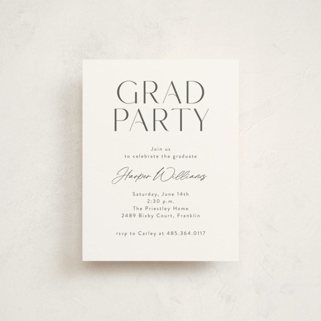 "Momentous" - Graduation Insert Cards in Salt by Jessica Williams - Front