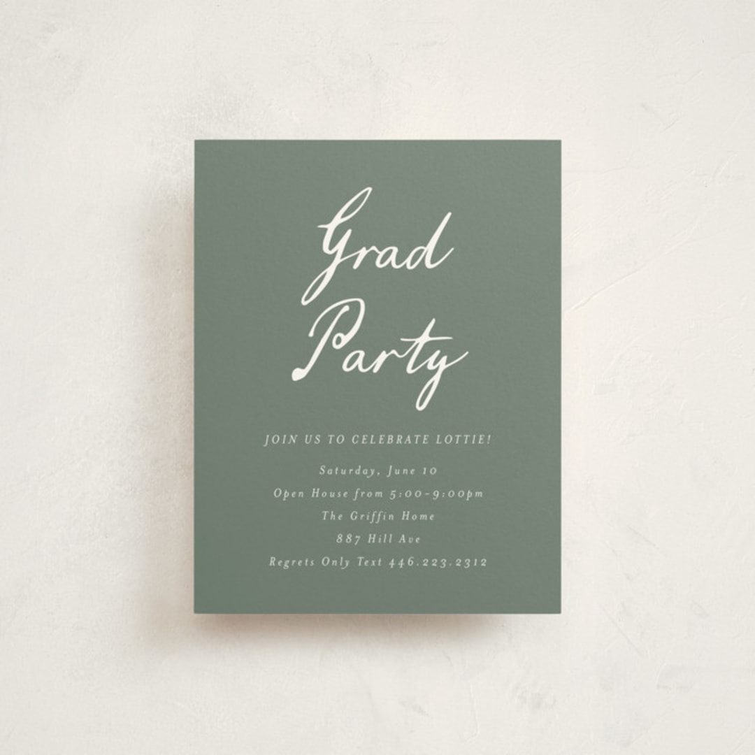 "Grad Greetings" - Graduation Insert Cards in Pearl by Ashley Iwafuchi - Front