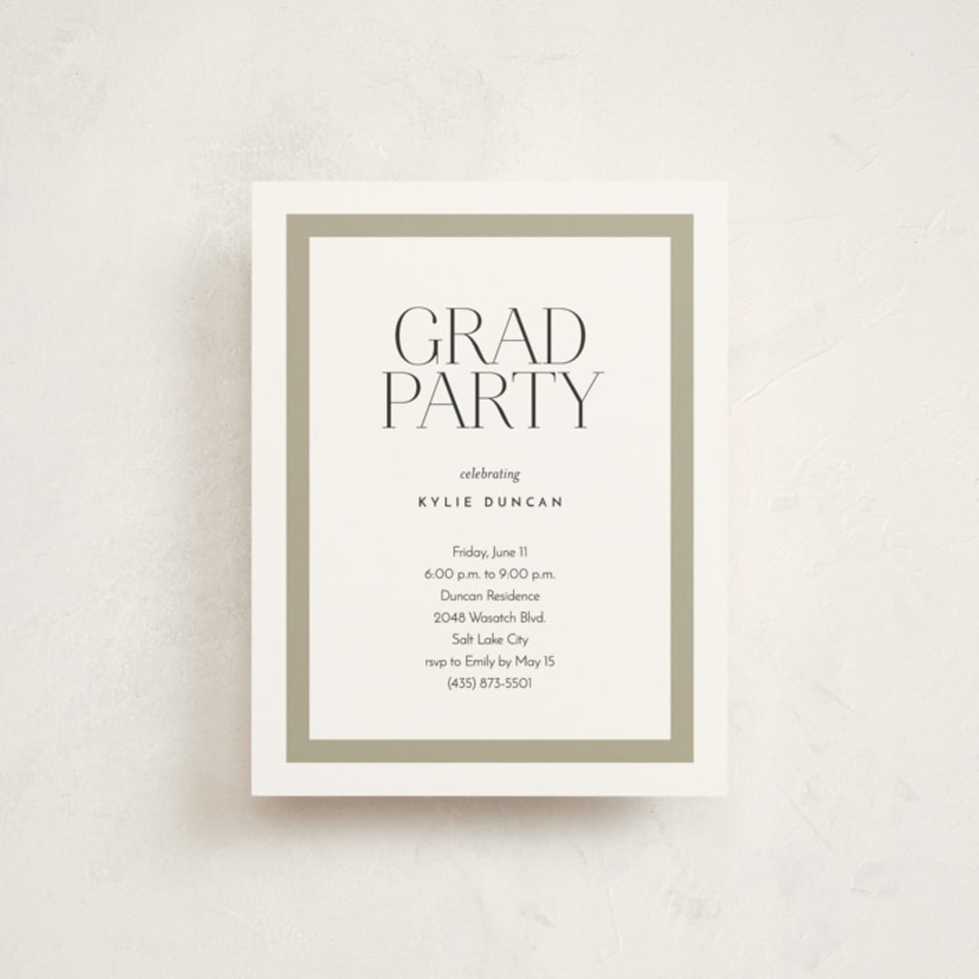 "framed graduate" - Graduation Insert Cards in Cloud by Eric Clegg - Front