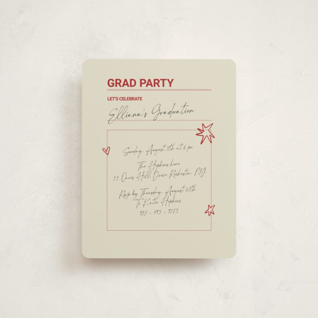 "Checklist Complete" - Graduation Insert Cards in Parchment by Zove Ahhh - Front