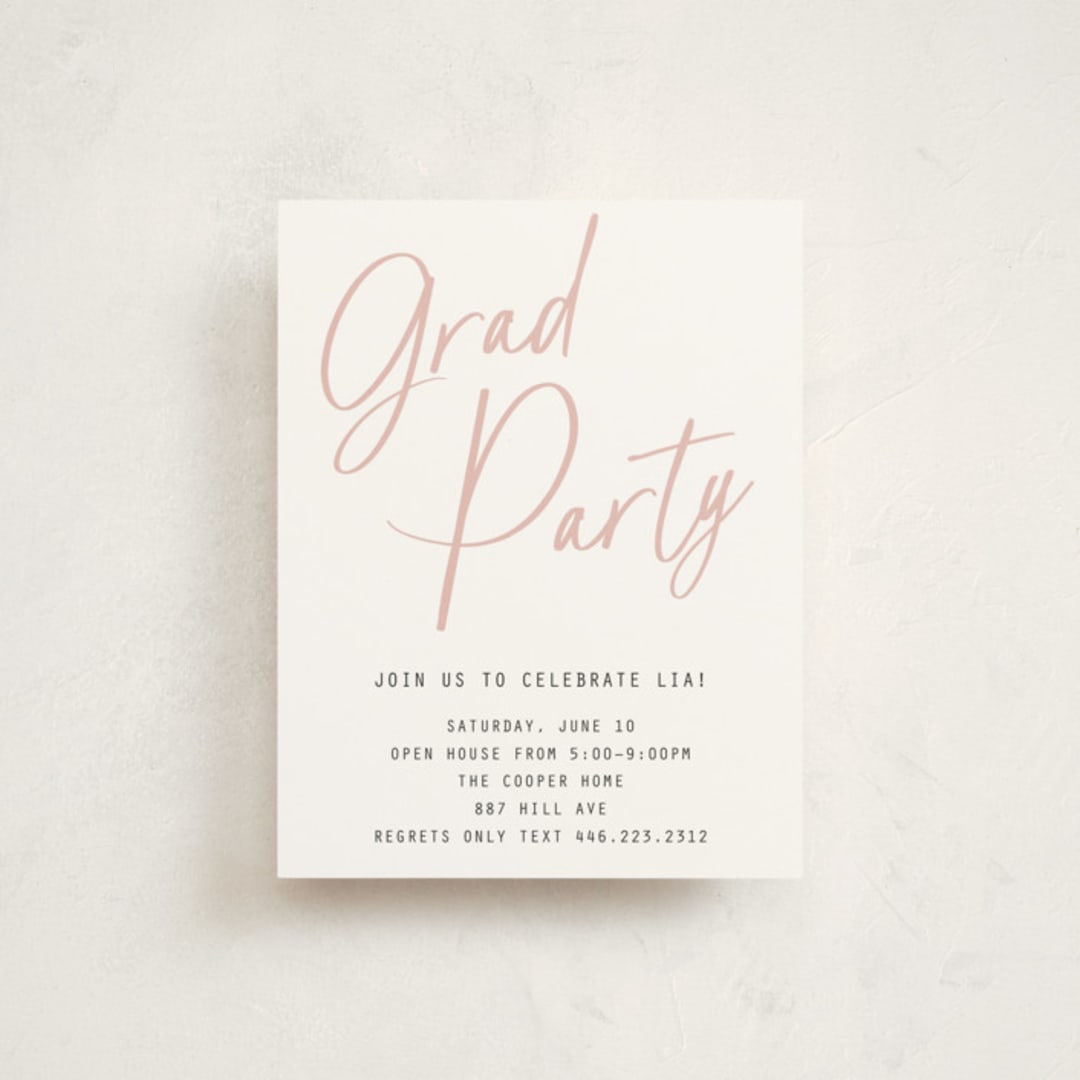"Signature Snapshot" - Graduation Insert Cards in Lipstick by Erin German - Front
