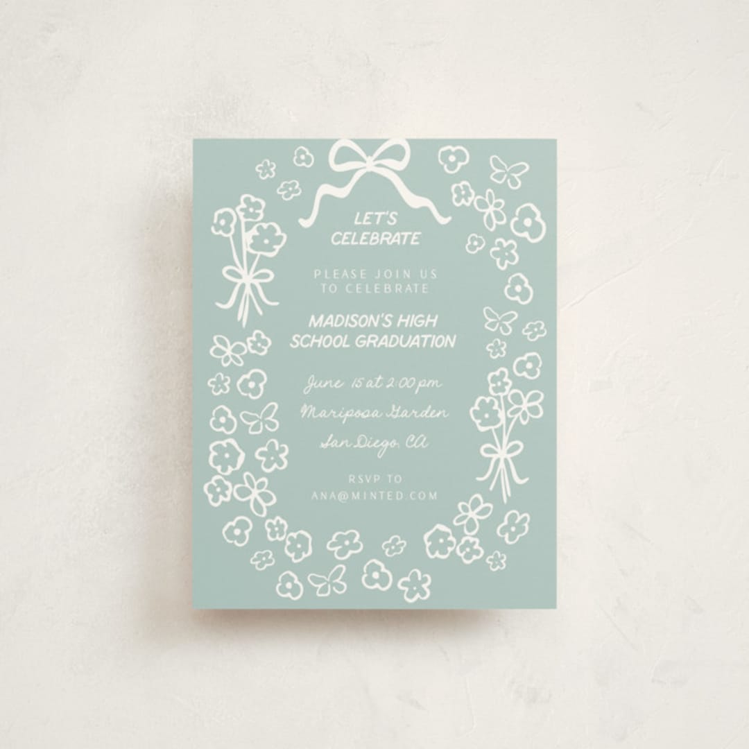 "Handwritten Stack" - Graduation Insert Cards in Snow by Stephanie Heinrich Godbout - Front