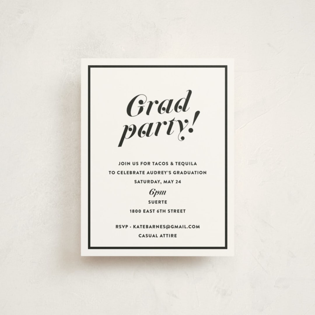 "Class Dismissed" - Graduation Insert Cards in Ink by Megan Davis - Front