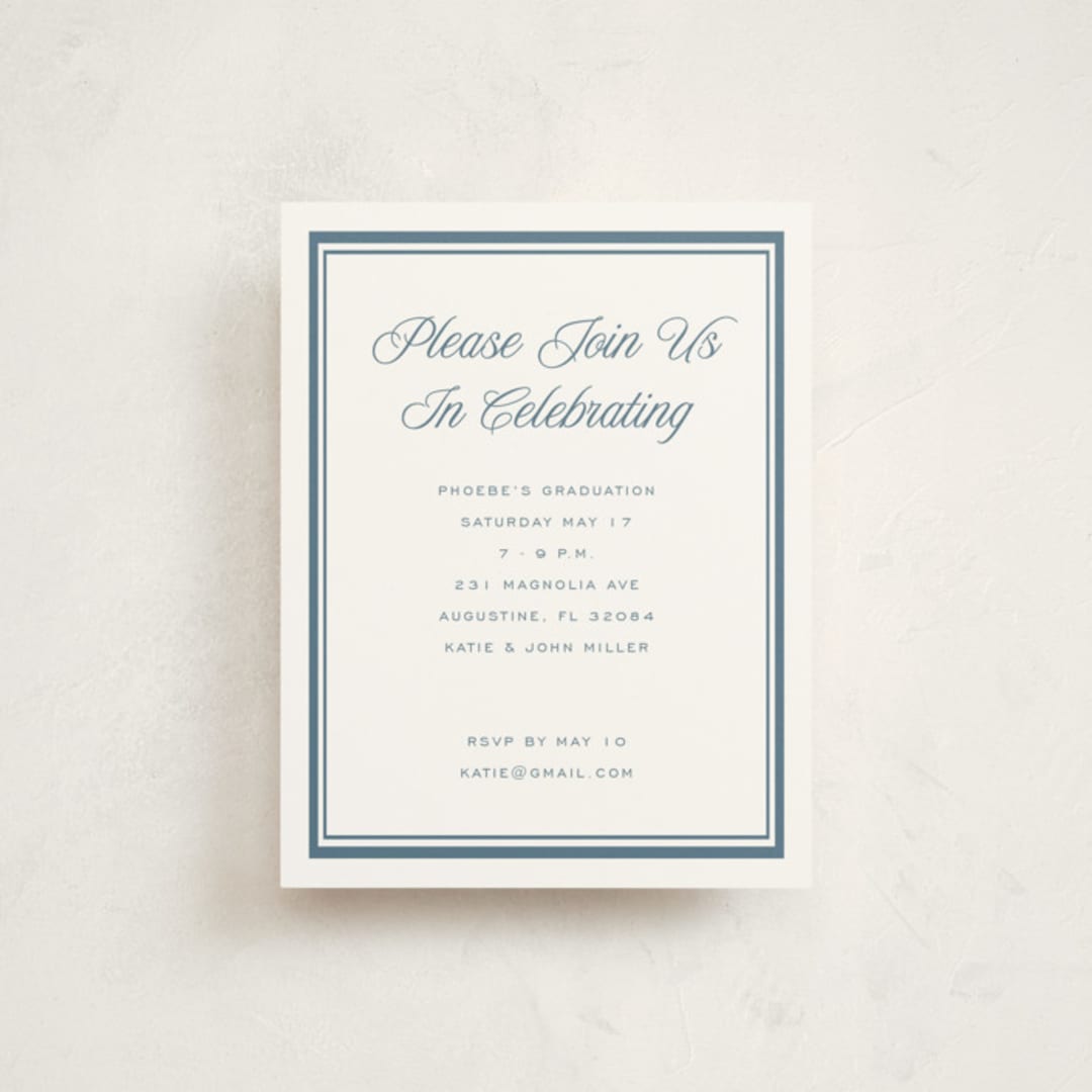 "Lauren" - Graduation Insert Cards in Winterberry by Blustery August - Front