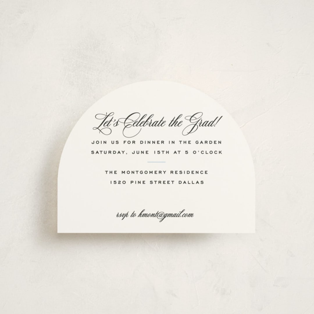 "Cannes" - Graduation Insert Cards in Pearl by Megan Davis - Front