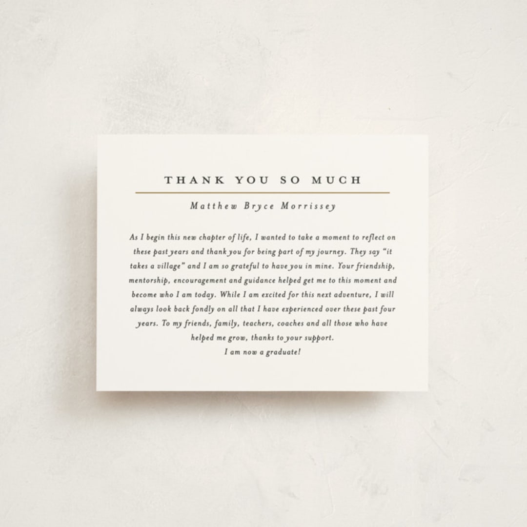 "Modern Grid" - Graduation Insert Cards in Golden by Erica Krystek - Front