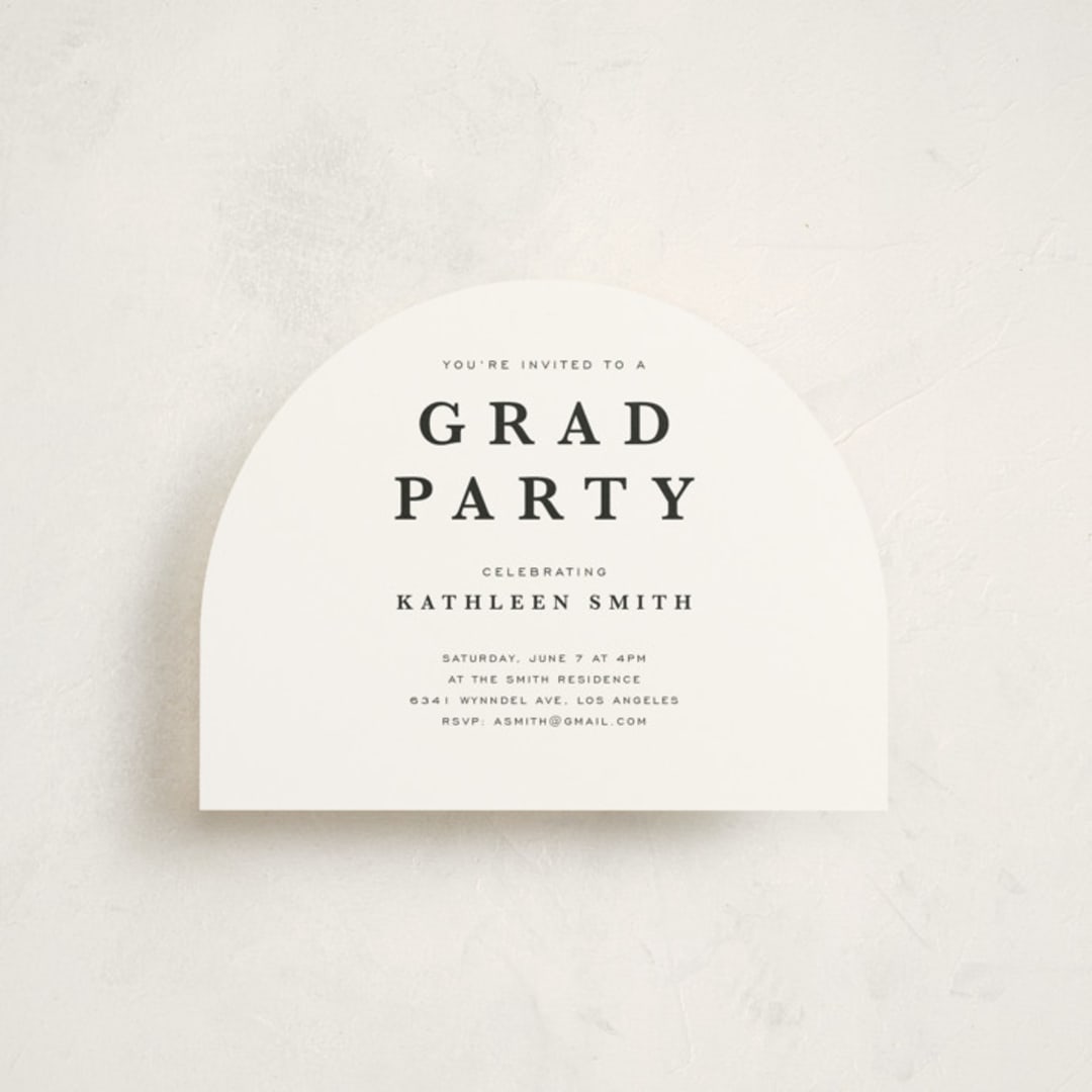 "Go Far" - Graduation Insert Cards in Salt by Joyce Pinheiro - Front