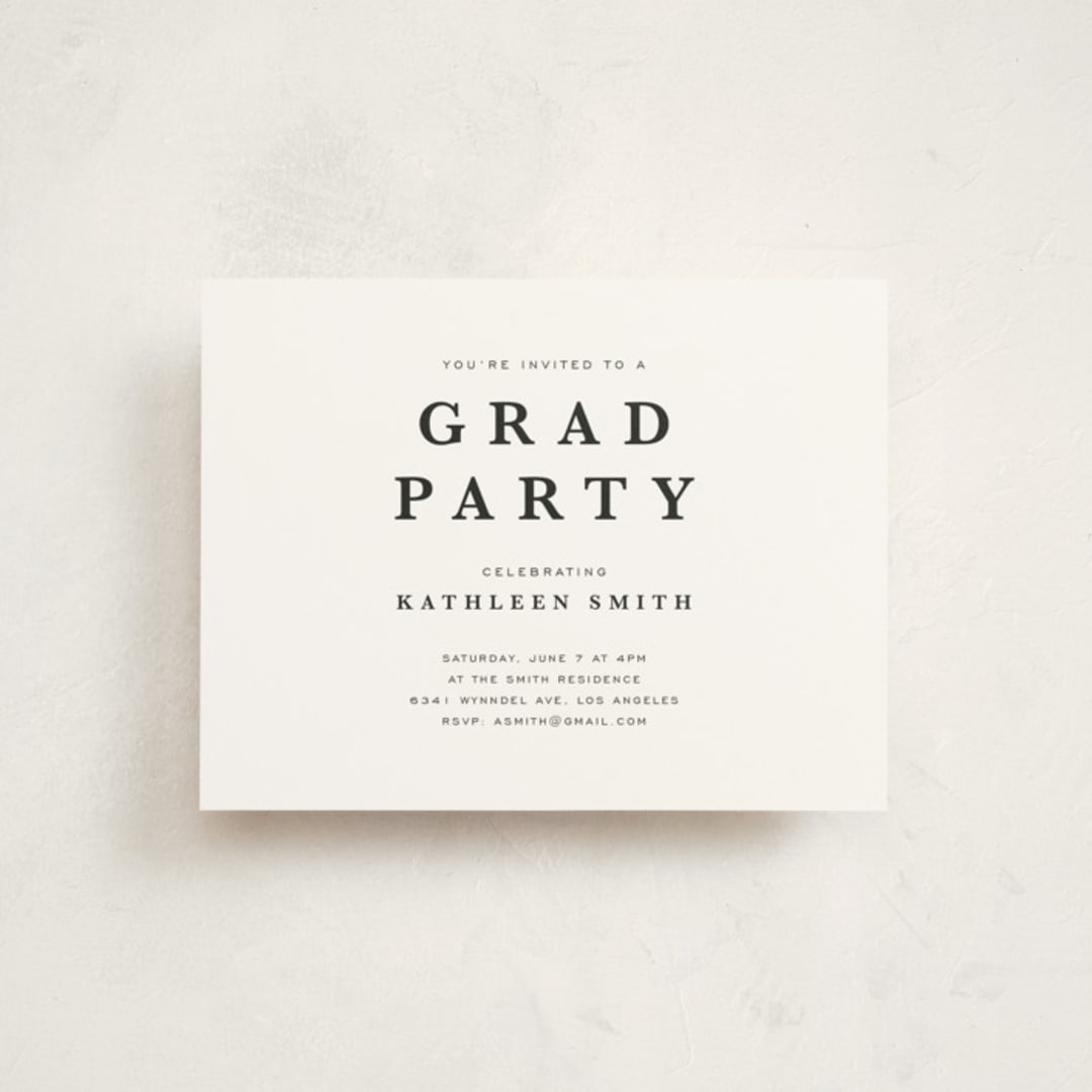 "Go Far" - Graduation Insert Cards in Salt by Joyce Pinheiro - Front