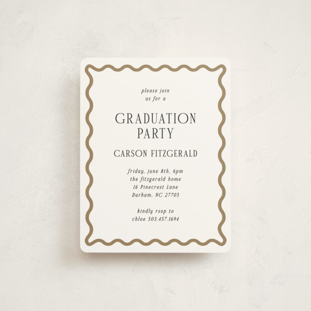 "Fun Border Frame" - Graduation Insert Cards in Ice by Jackie Crawford - Front