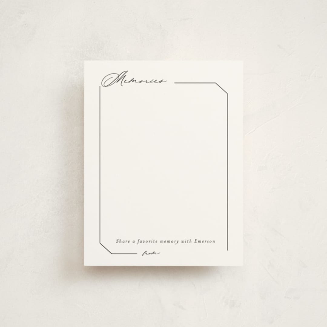 "Simply Sweet Frame" - Graduation Insert Cards in Noir by Emily Betts - Front