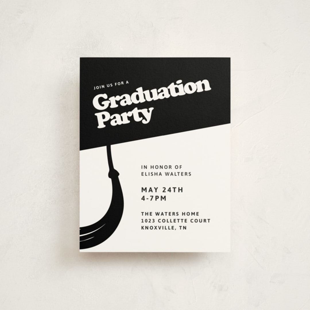 "Filter" - Graduation Insert Cards in Snow by Inkblot Design - Front