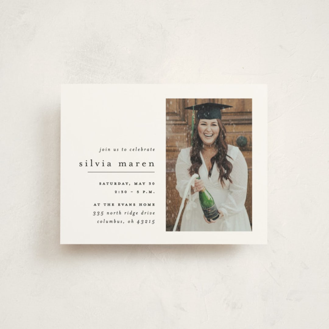 "name drop" - Graduation Insert Cards in Penguin by Lea Delaveris - Front