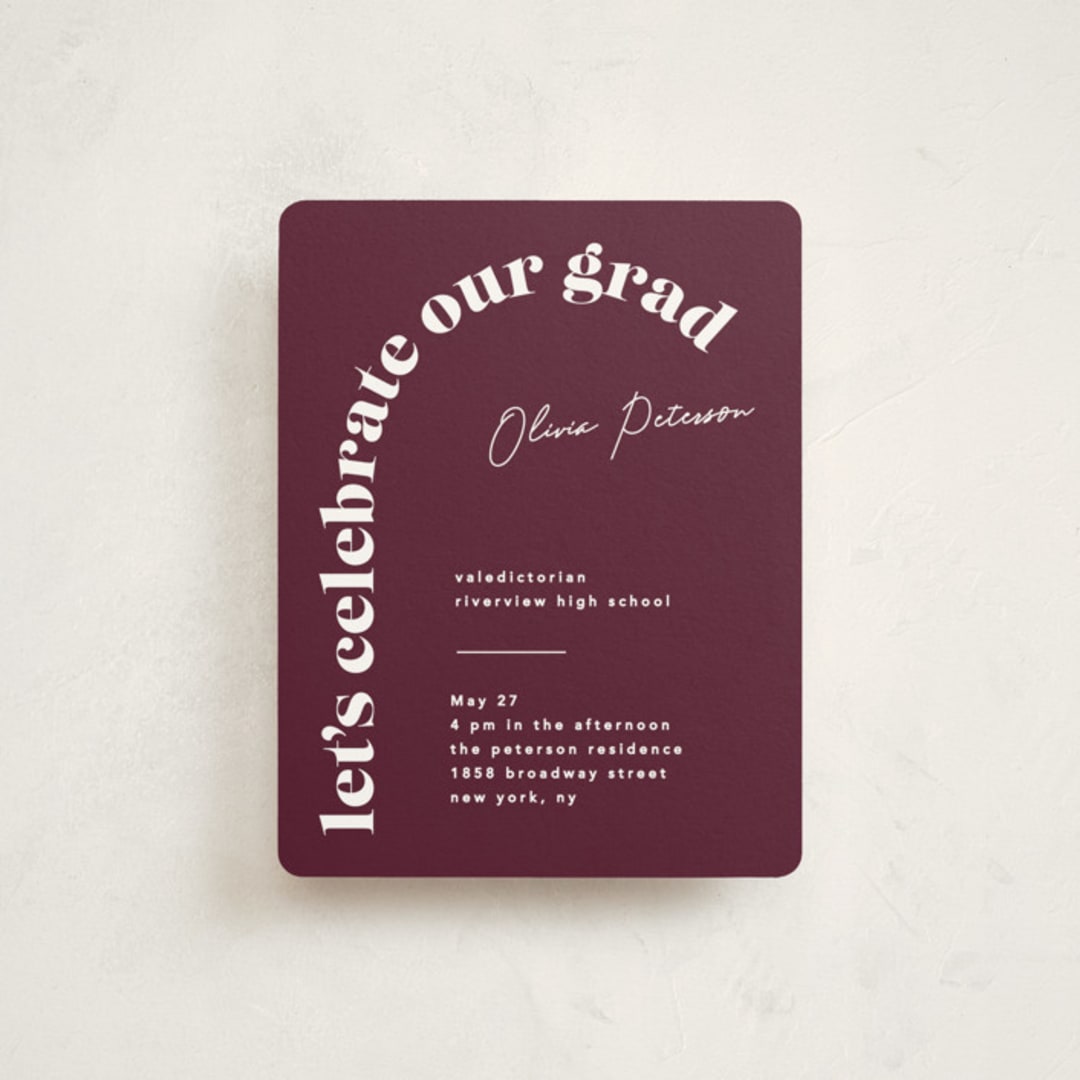 "Casual chic" - Graduation Insert Cards in Cotton by Creo Study - Front