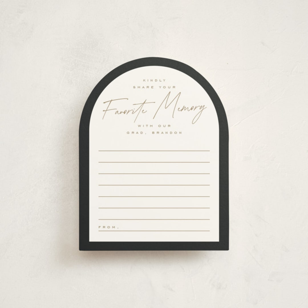 "Our Class" - Graduation Insert Cards in Chalkboard by Leah Bisch - Front