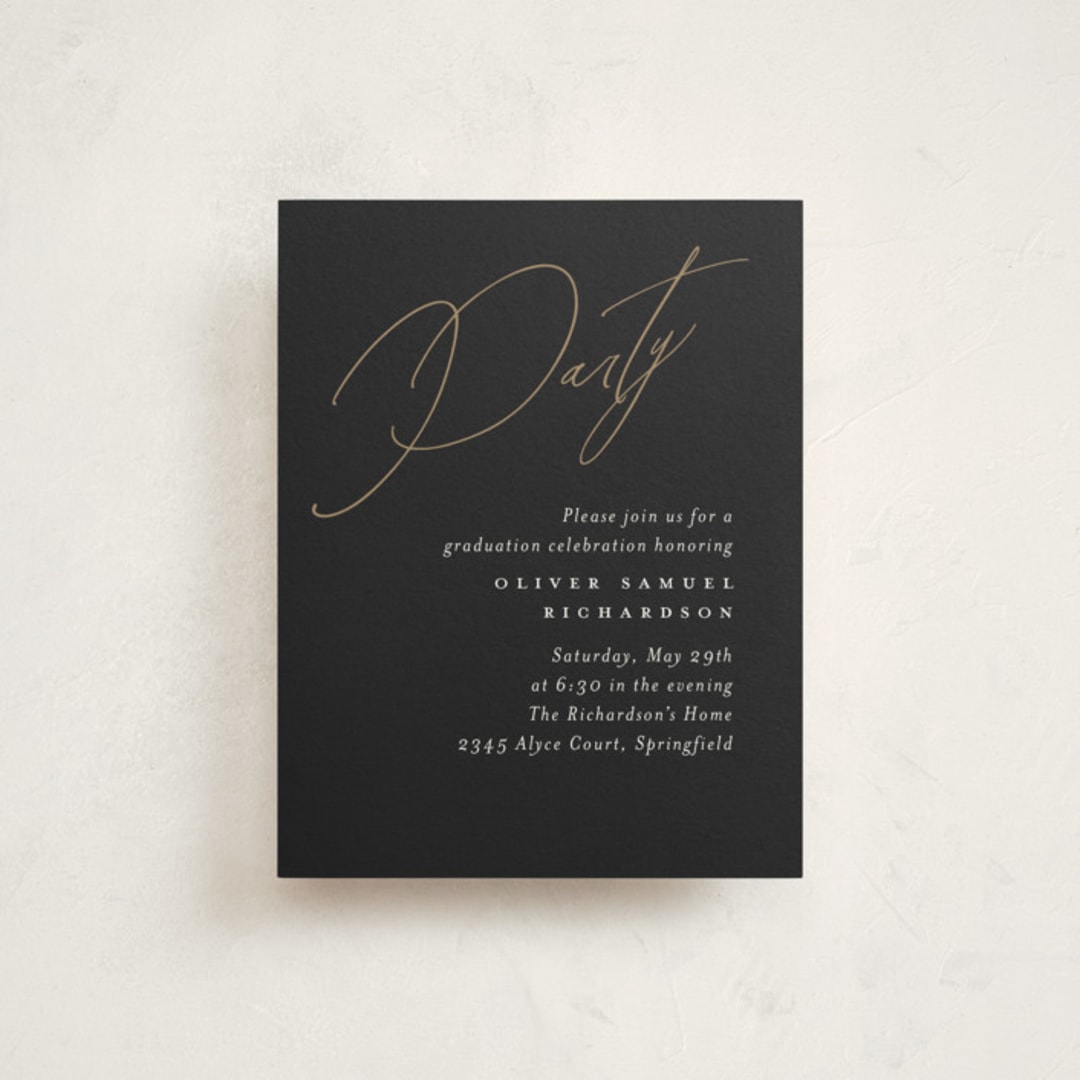 "Brilliance" - Graduation Insert Cards in Licorice by Jessica Williams - Front