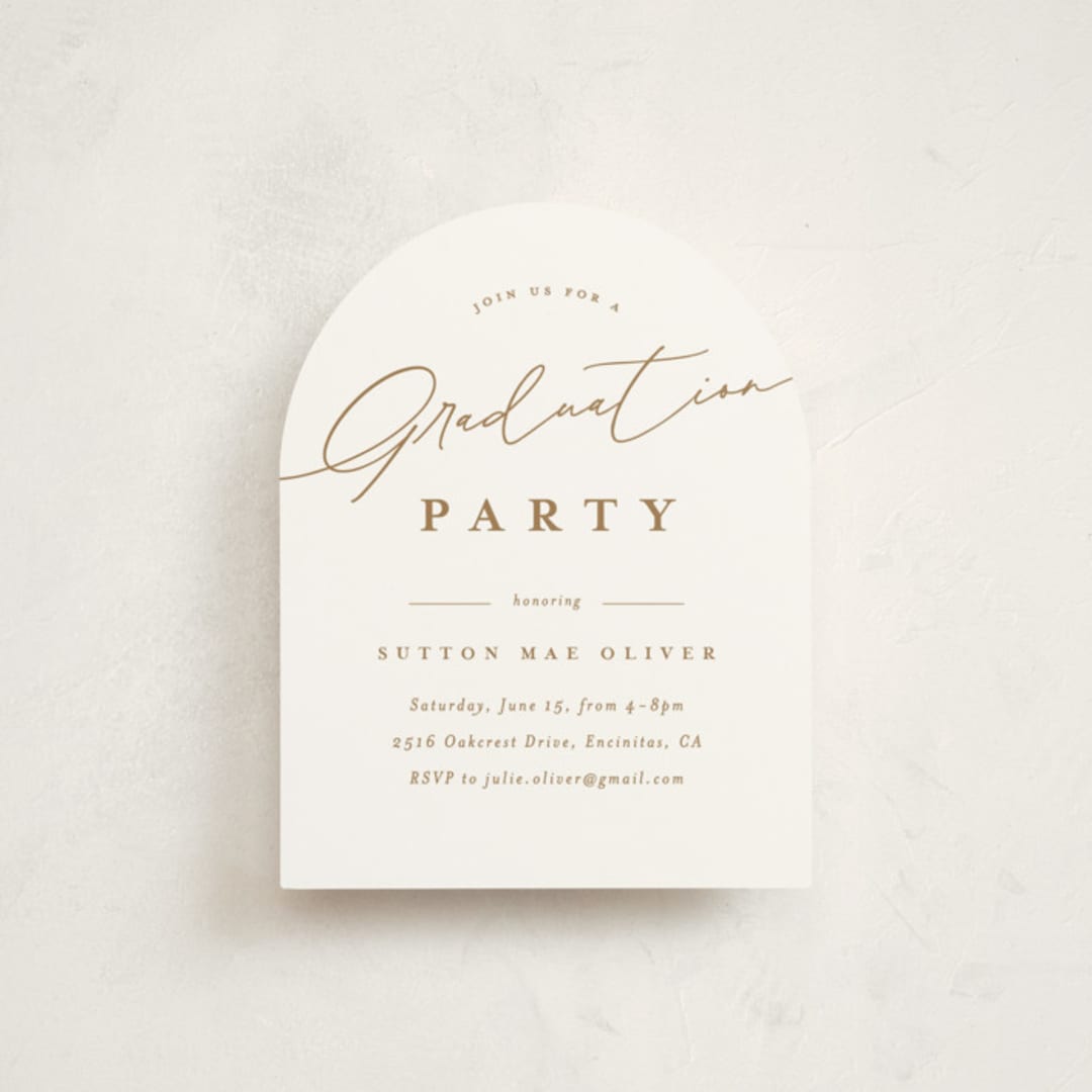 "Celebratory" - Graduation Insert Cards in Golden by Carolyn MacLaren - Front