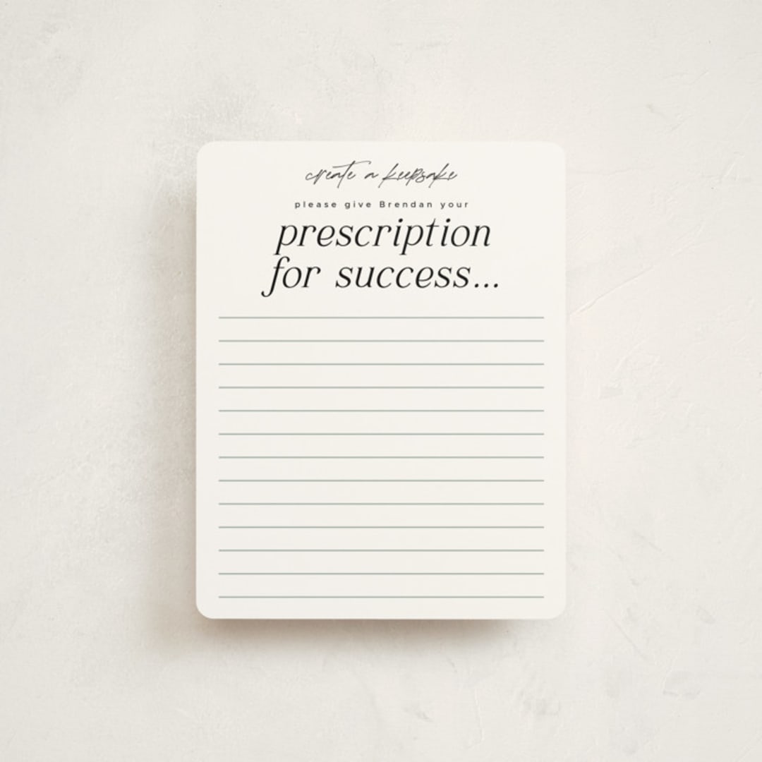 "Doctor in the House" - Graduation Insert Cards in Domino by Corinne Malesic - Front