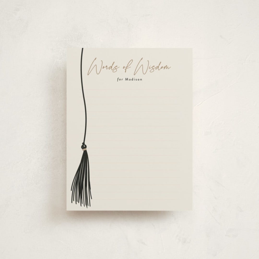 "tassel wrapped" - Graduation Insert Cards in Onyx by Kamala Nahas - Front