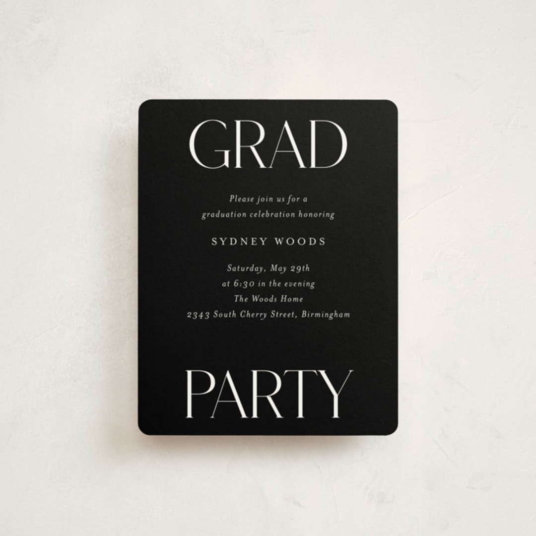 "Scholarly Surround" - Graduation Insert Cards in Licorice by Jessica Williams - Front