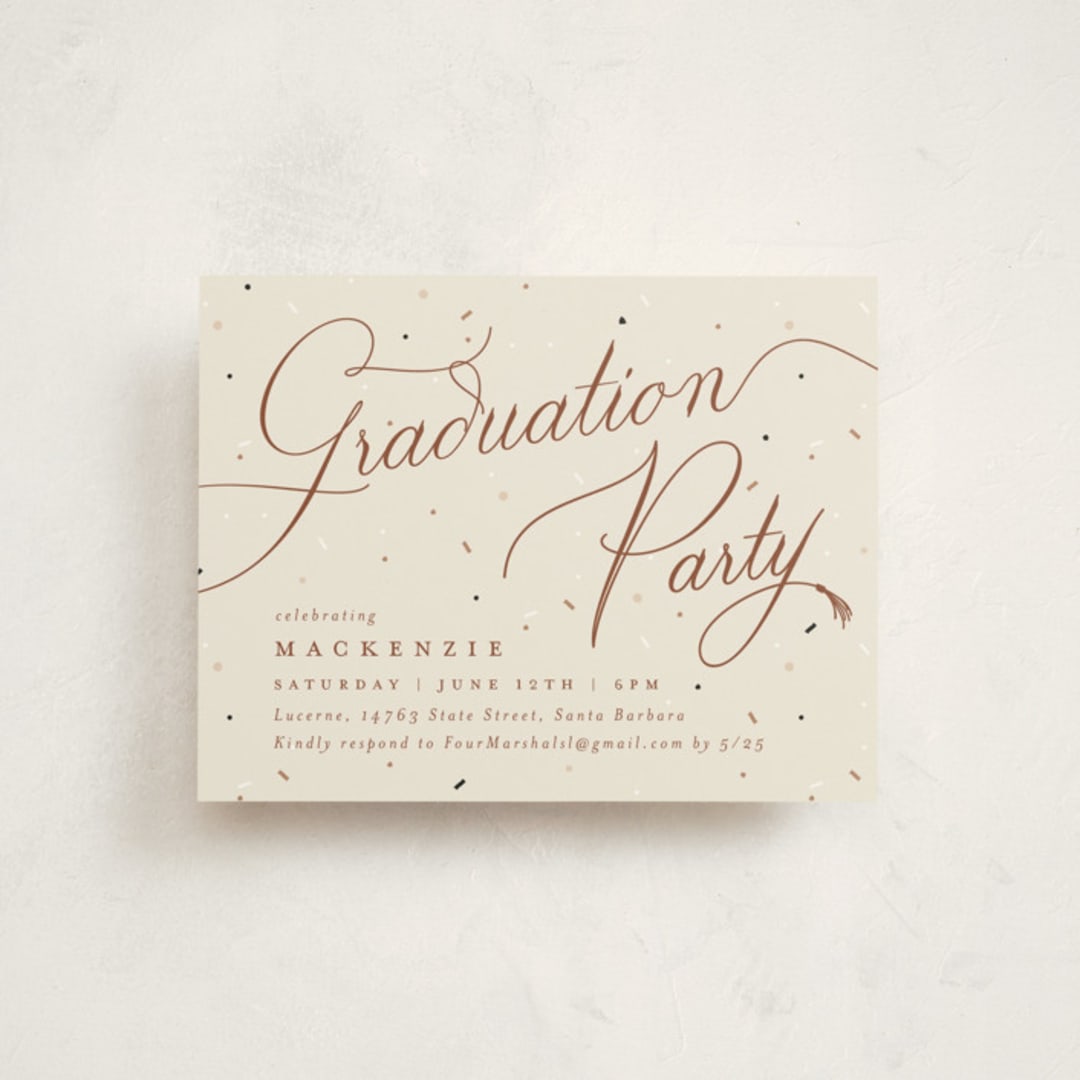 "tassel swash" - Graduation Insert Cards in Mocha Latte by Kamala Nahas - Front