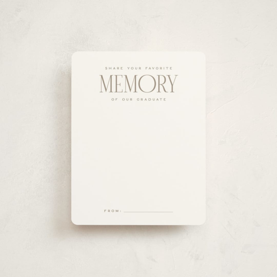 "Modern Serif" - Graduation Insert Cards in Snow by Ellen Schlegelmilch - Front