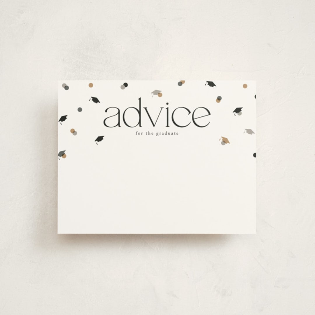 "Big Upper Grad" - Graduation Insert Cards in Snow by Jackie Crawford - Front