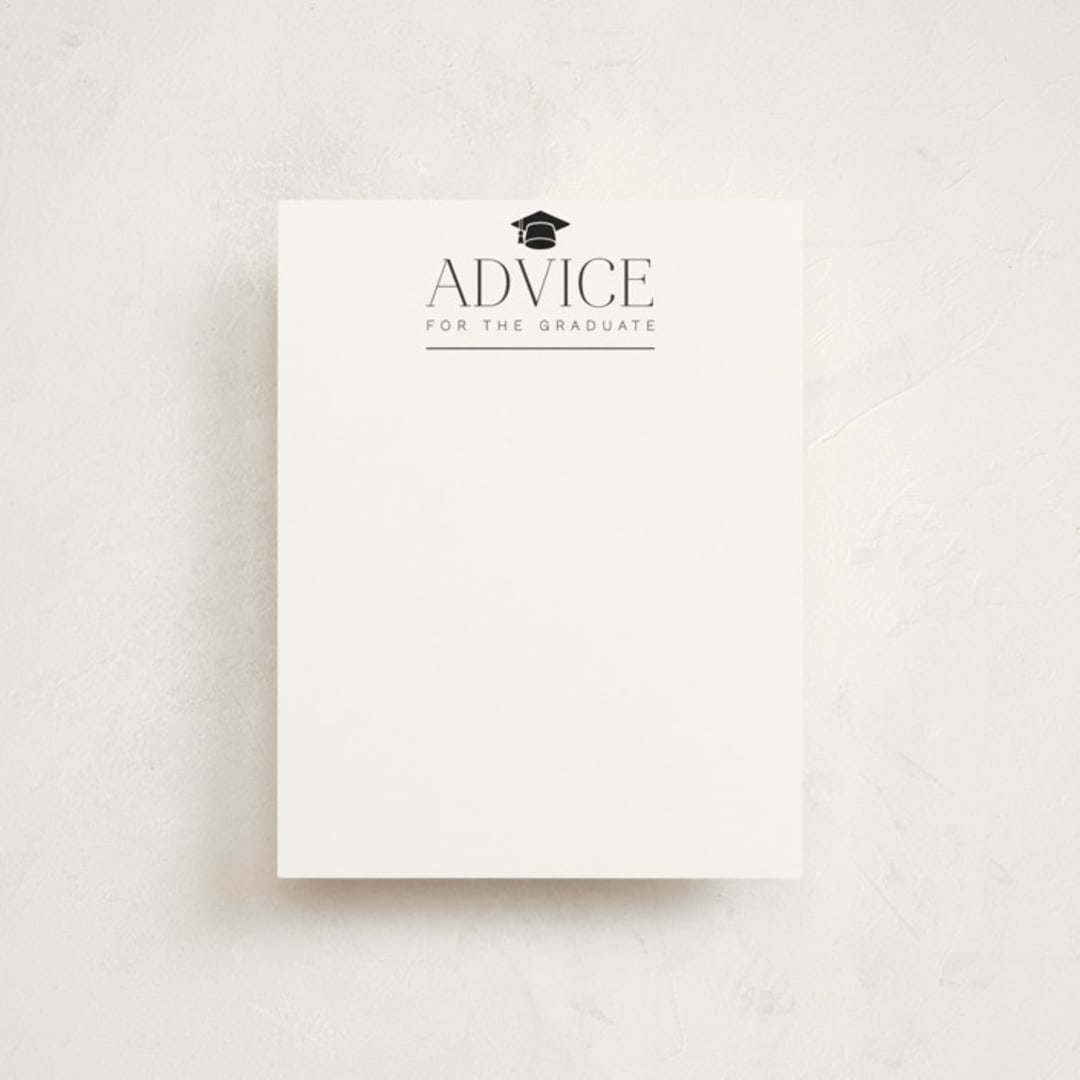 "Trim Edges" - Graduation Insert Cards in Pearl by David Michuki - Front