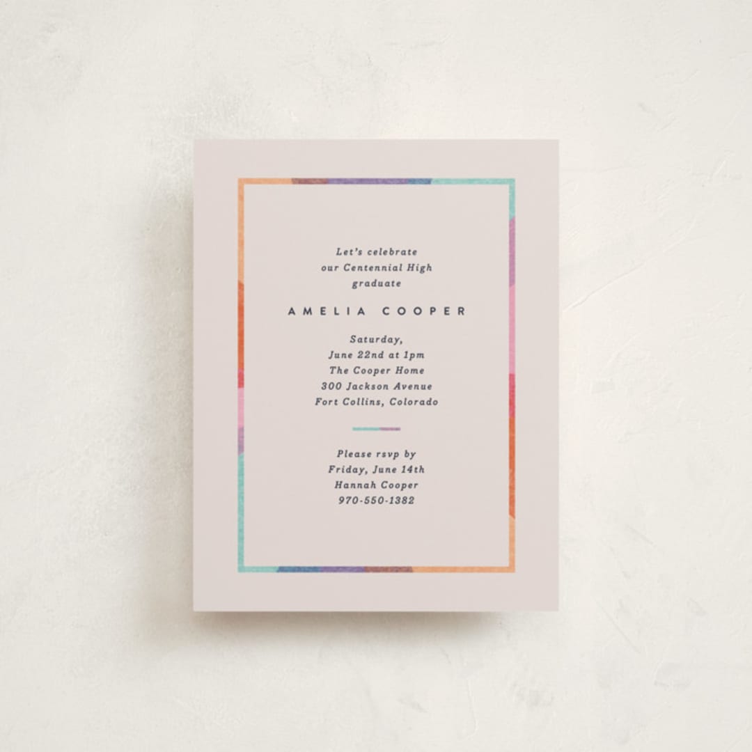 "candy rainbow" - Graduation Insert Cards in Petal by Carrie Moradi - Front