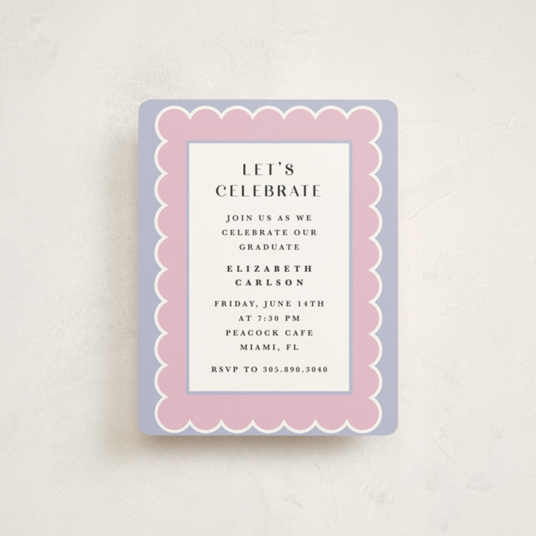 "Graduation Stamp" - Graduation Insert Cards in Lavender by Maria Alou - Front