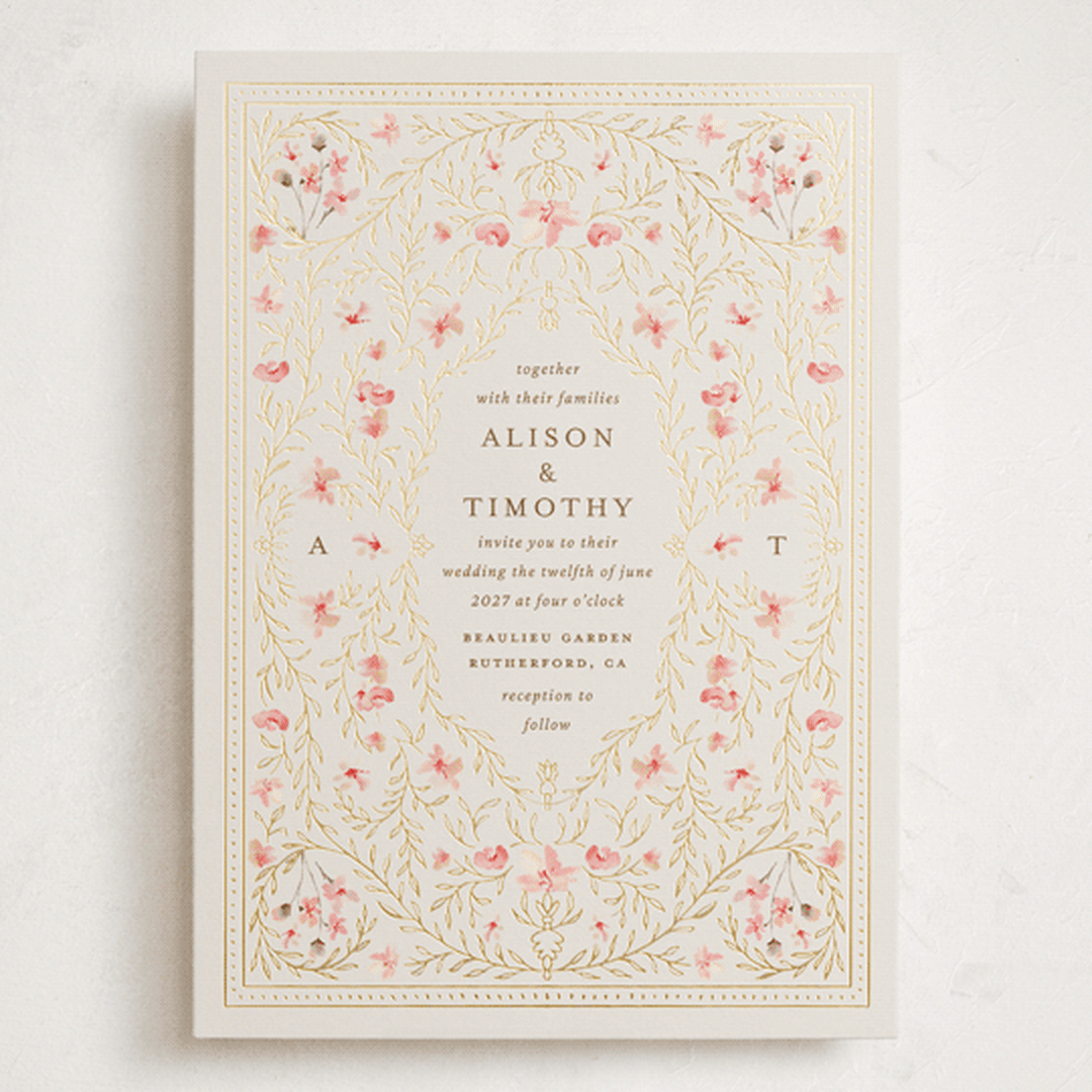 "Victorian" - Wedding Invitations in Versailles by Claudia Orengo - Front
