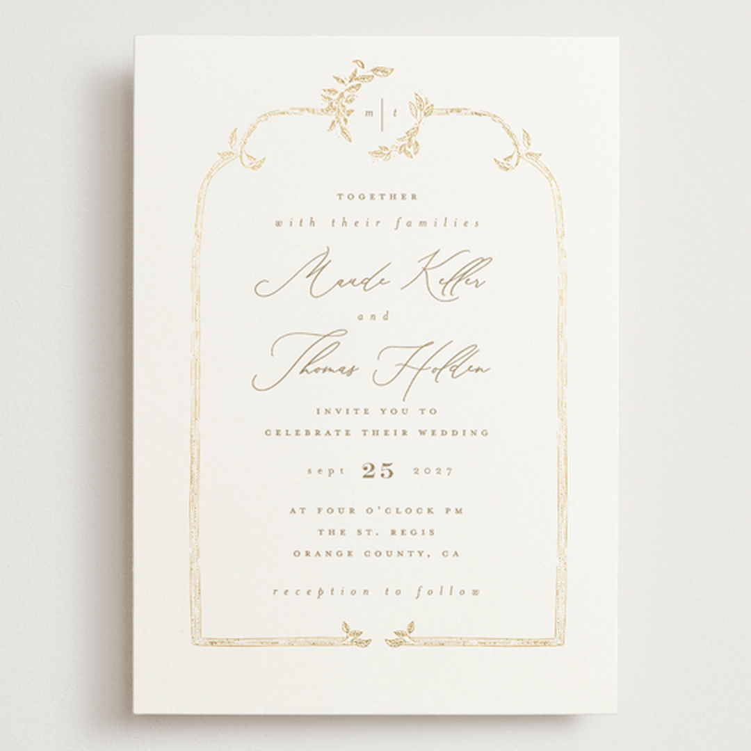 "Reflection" - Wedding Invitations in Porcelain by Leah Bisch - Front