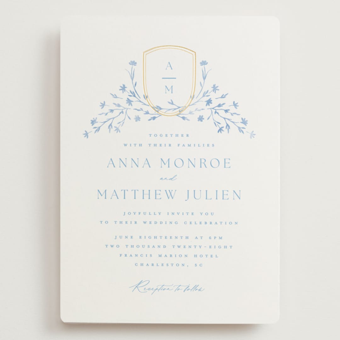 "storybook garden" - Wedding Invitations in Bluebell by Kristie Kern - Front