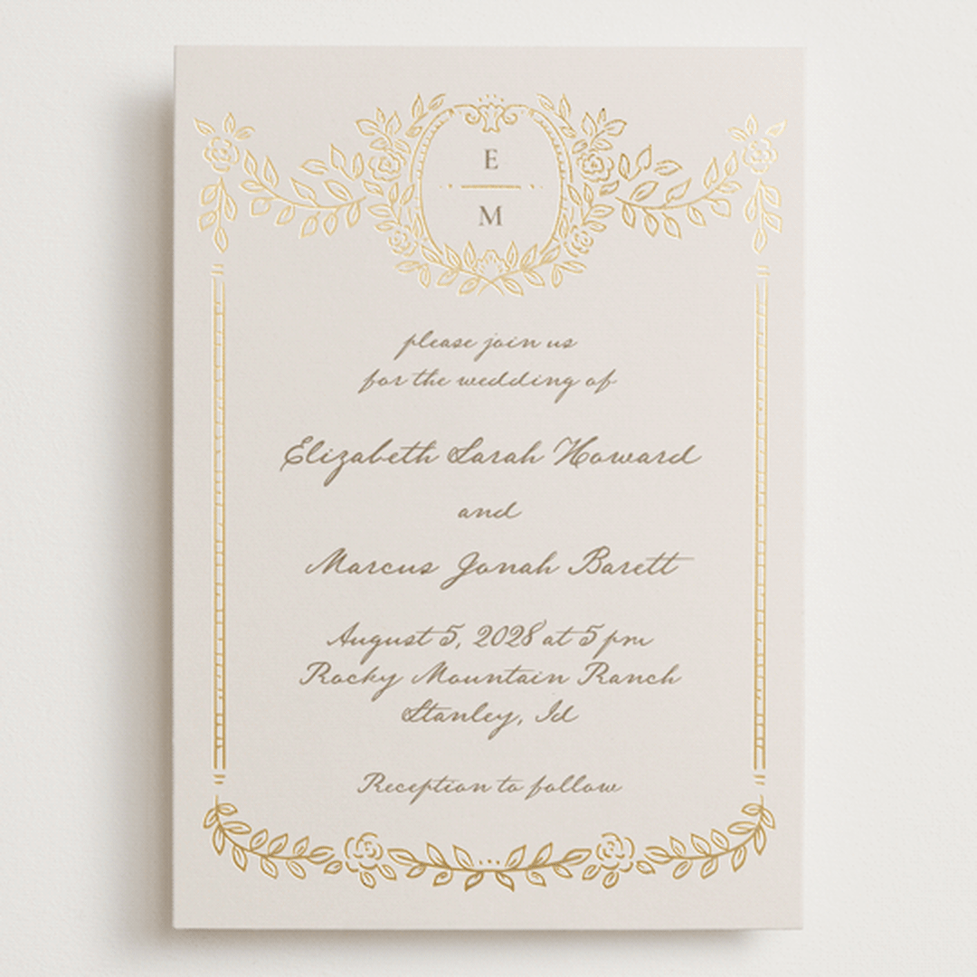 "Manuet" - Wedding Invitations in Vanilla by Petra Kern - Front