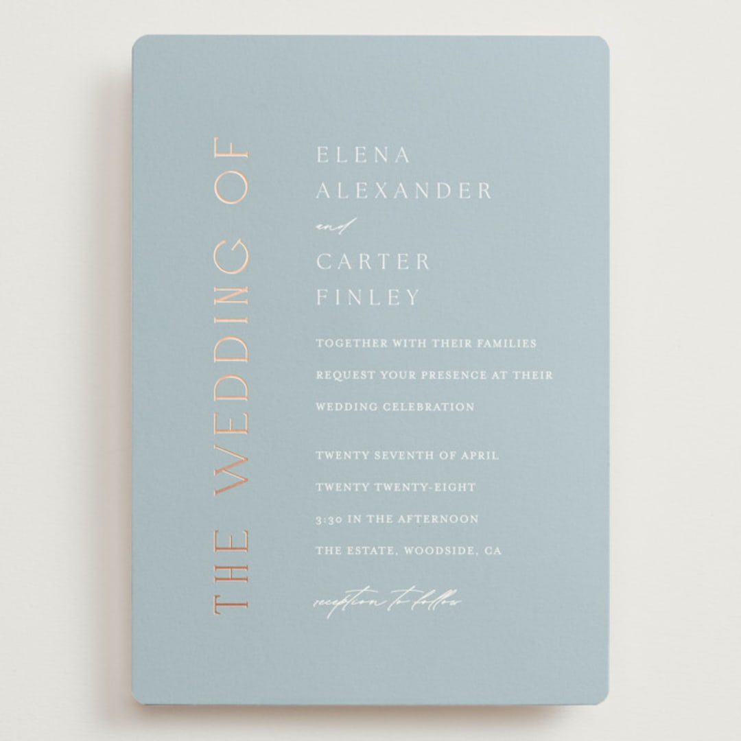 "Gilded Edge" - Wedding Invitations in Provincial by Angela Thompson - Front