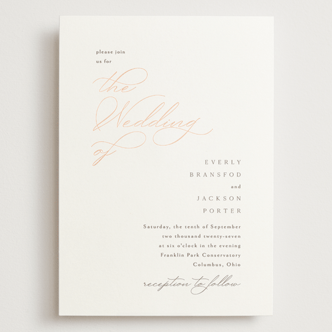 "Eternal" - Wedding Invitations in Snow by Kaydi Bishop - Front