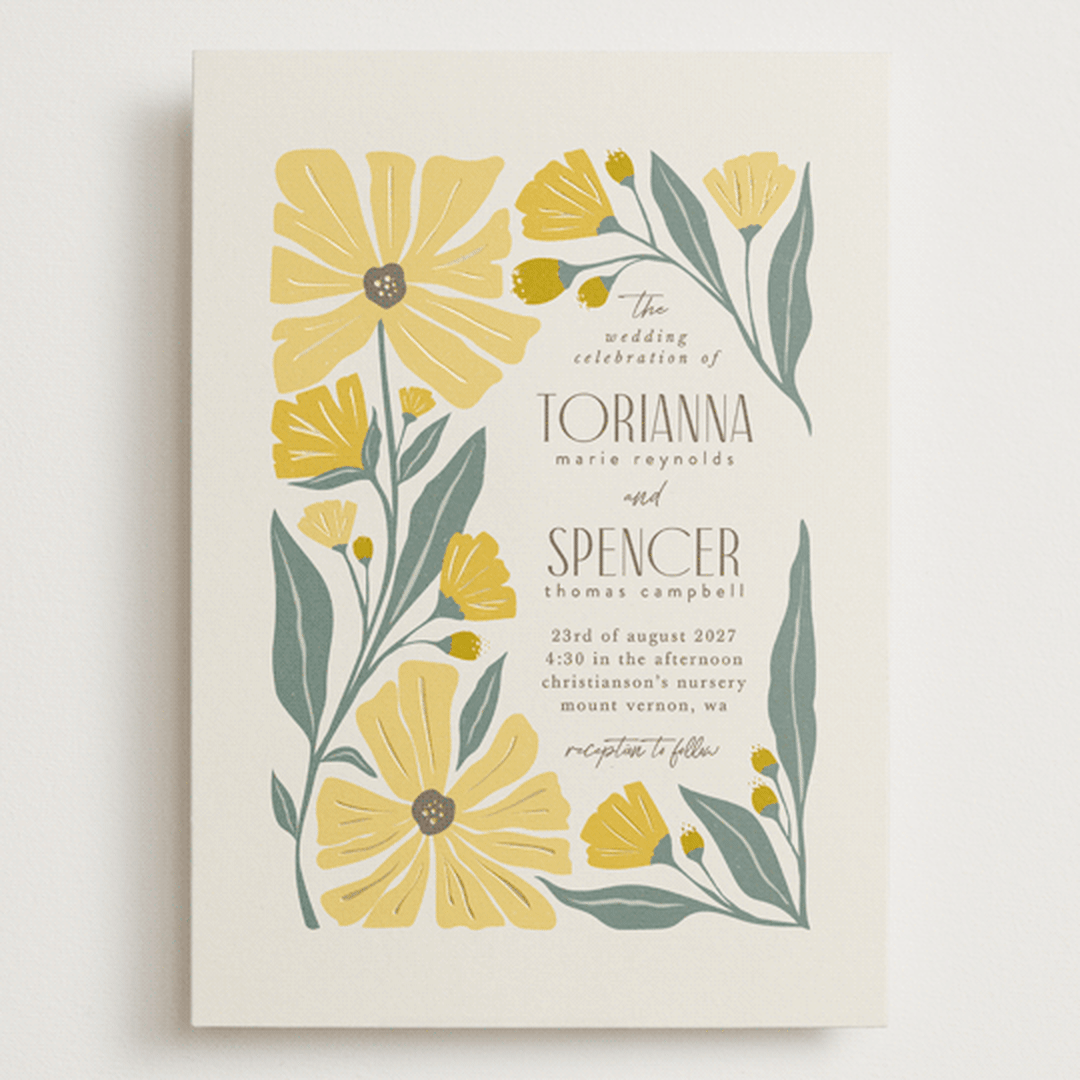 "storybook garden" - Wedding Invitations in Buttercup by Karidy Walker - Front