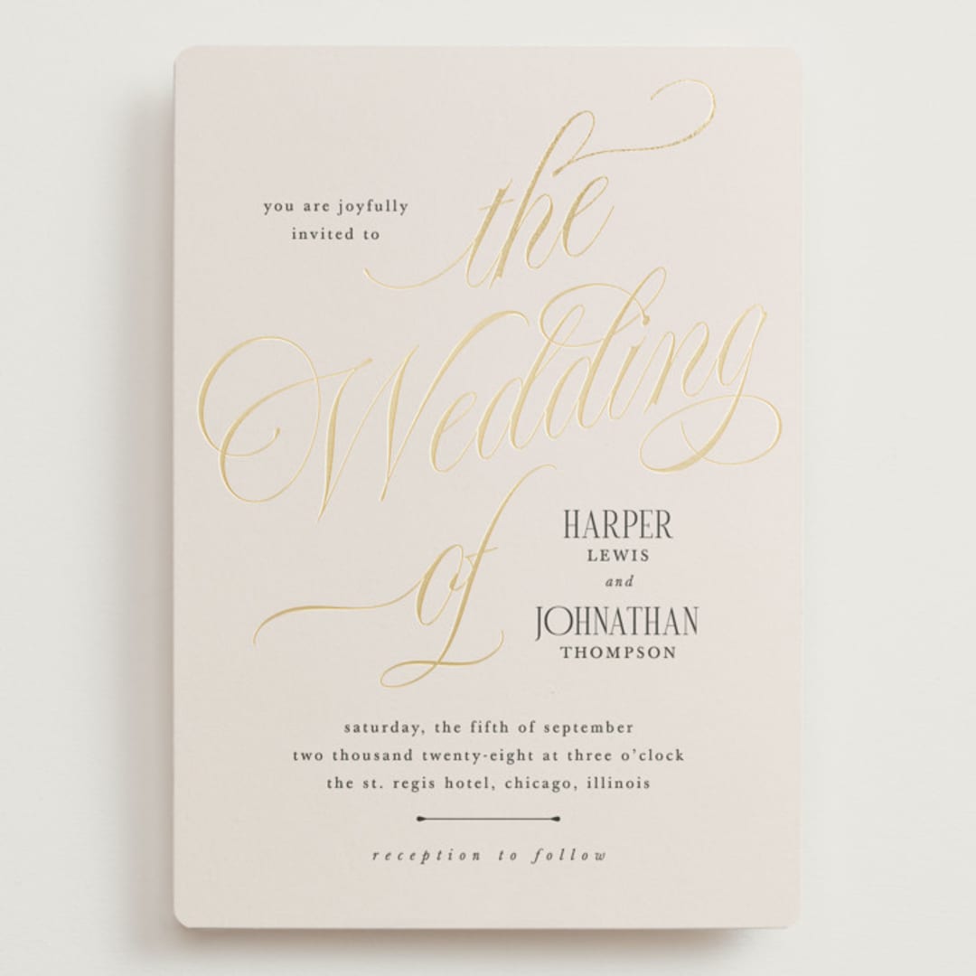 "Mirin" - Wedding Invitations in Linen by Kate Ahn - Front