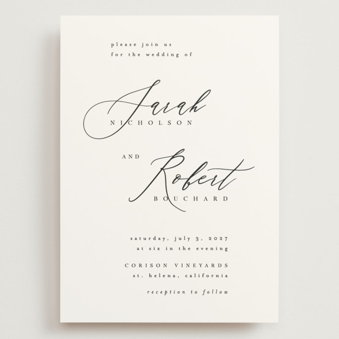 "Corison" - Wedding Invitations in Classic by Kelly Schmidt - Front