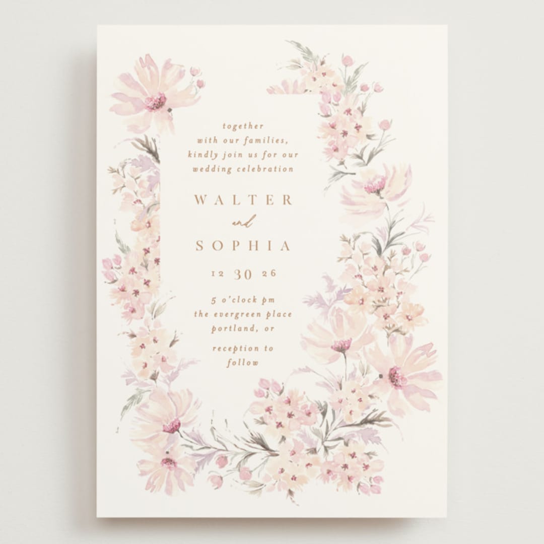 "kosmos" - Wedding Invitations in Cotton Candy by Phrosné Barwood - Front