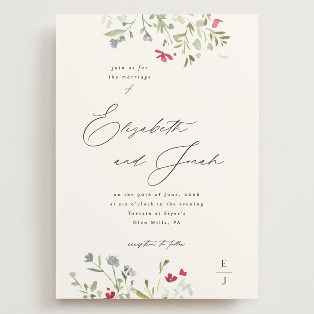 "Brynn" - Wedding Invitations in Cloud by Everett Paper Goods - Front